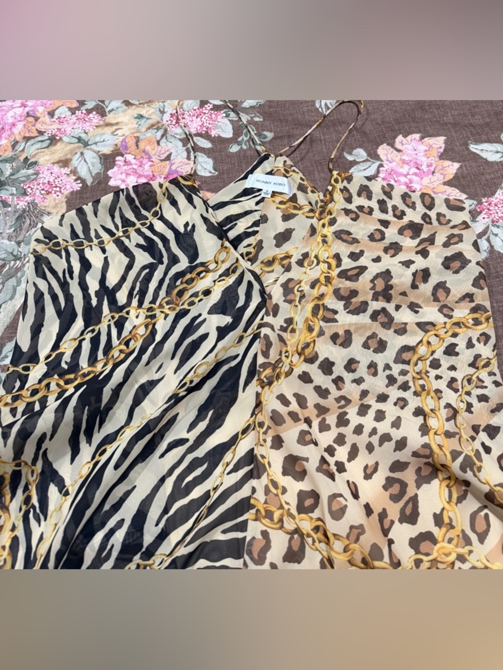 Ronny Kobo Zella Strapless Maxi Dress - Beige and Brown Leopard - Picture 10 of 11